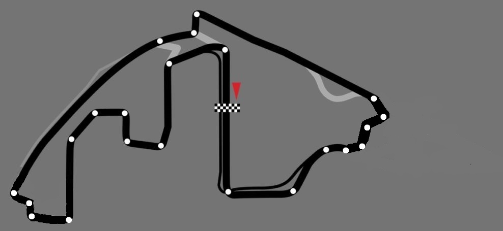 Поворот-штопор (corkscrew) трассы Яс-Марина