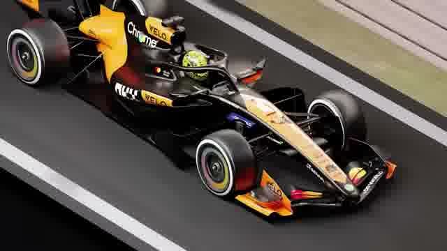 Болид McLaren в повороте на пределе