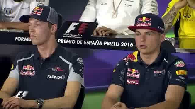 Молодой Ферстаппен на пресс-конференции Toro Rosso, Гран-при Испании 2016